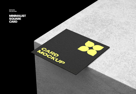Minimalist Square Card Mockup