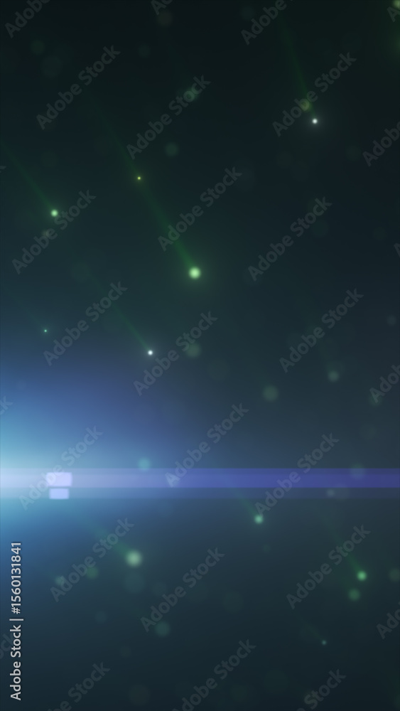 Poster bright green digital neural structure forming a web of glowing mesh lines over a black background