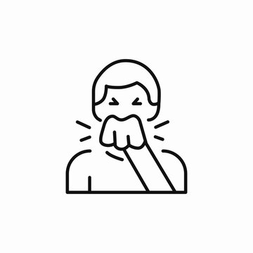 sneeze illness icon sign vector