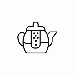 Obraz premium teapot kettle tea icon sign vector