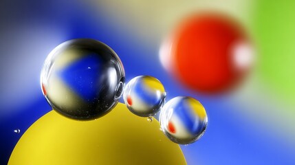 Colorful oil droplets