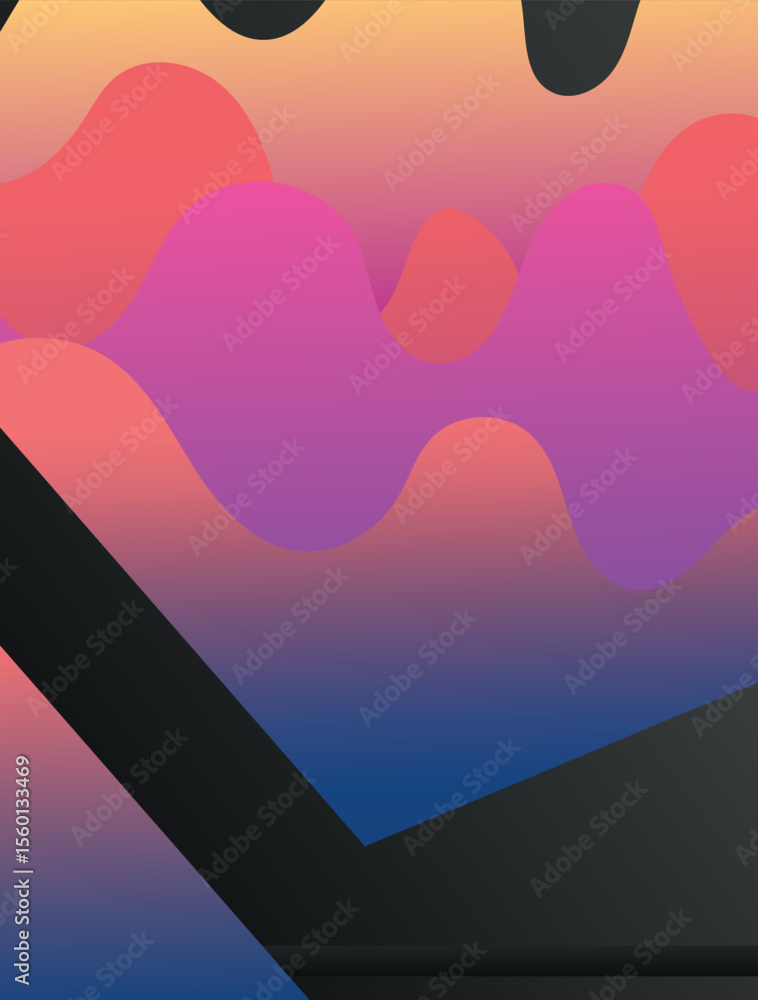 Poster color gradient abstruct background design