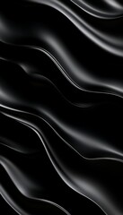 Fototapeta premium Elegant Black Abstract Background Featuring Smooth Wavy Surface for Modern Presentation Resources
