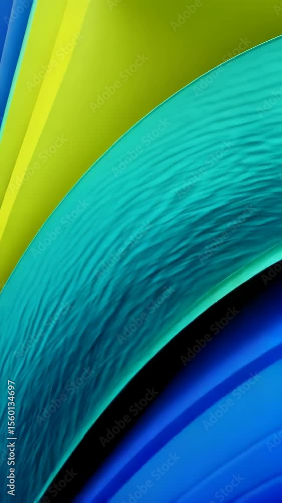 Poster abstract multicolored curved shapes creating a layered background illustration, vibrant and flowing