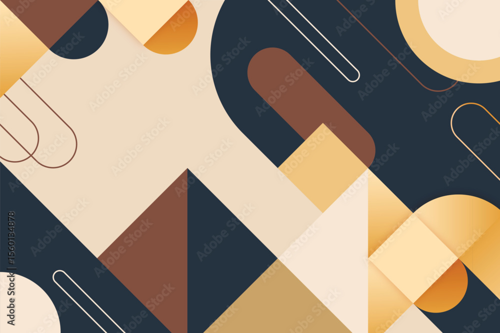 Aufkleber geometric colorful box and round clips abstruct background design
