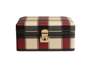 Tartan Treasure Plaid Jewelry Box Chic Decor Storage Fashion Decorative Container Elegance Safe