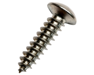  a close up image of a metallic screw showcasing isolated on white background PNG, AI GENERATED