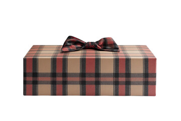 Plaid Present with Bow Tie A Celebration in Texture and Pattern Gift Wrapped in Style and