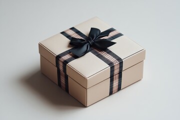 Present Box Wrapped in Elegance A Stylish Gift for Special Occasions Celebration with Bow and Ribbon