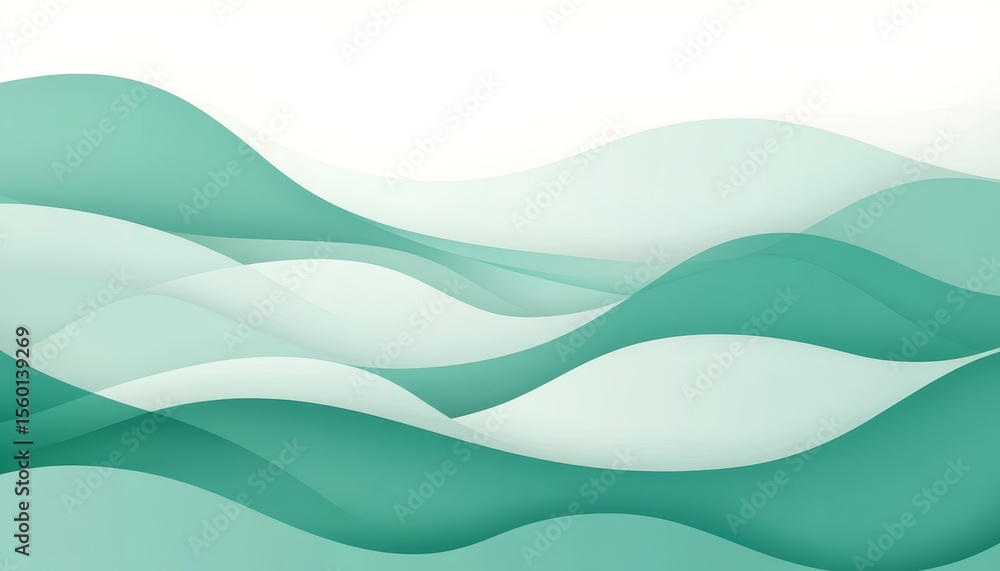 Poster dreamy seascape texture with flowing curves and abstract gradient waves for modern design background