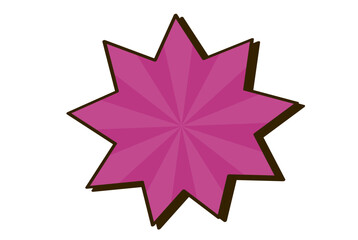 紫色のスターバースト風吹き出しのベクターイラスト