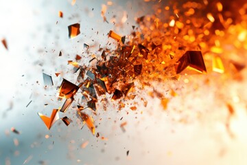 Exploding Fragmentation Abstract 3D Render Shattered Glass Effect Motion Graphics Dynamic Bursting