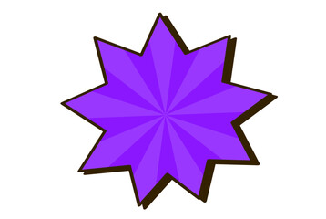 紫色のスターバースト風吹き出しのベクターイラスト