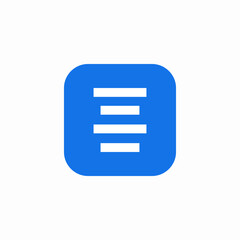 center align icon sign vector