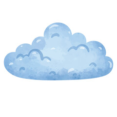 Cloud vector art, clouds vector image, cloud clip art, clouds clip art, hand drawn watercolor style, isolated on white background
