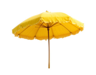  Yellow Beach Umbrella with Wavy Edges &ndash; Bright Summer Shade on Transparent Background