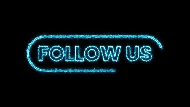 Bright neon follow button animation perfect for social media platforms and video content