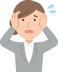 Problem Business woman in casual clothes