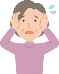 Problem woman in casual clothes