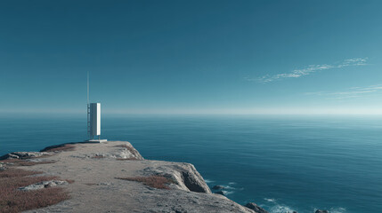  Isolated Weather Station Overlooking Ocean
