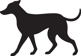 Walking Dog Silhouette for T-shirt Design
