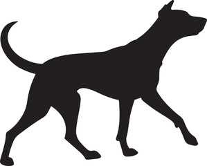Walking Dog Silhouette for T-shirt Design