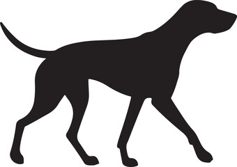Walking Dog Silhouette for T-shirt Design