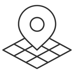 Land Outline Icon Element For Design