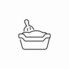 cat sand box icon sign vector
