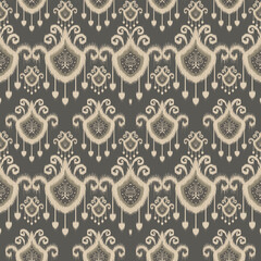 Vintage Abstract Ikat pattern seamless.