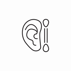 ear swab icon sign vector