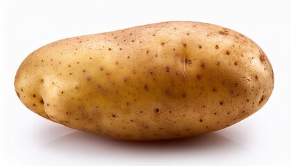 a bio russet potato isolated white background