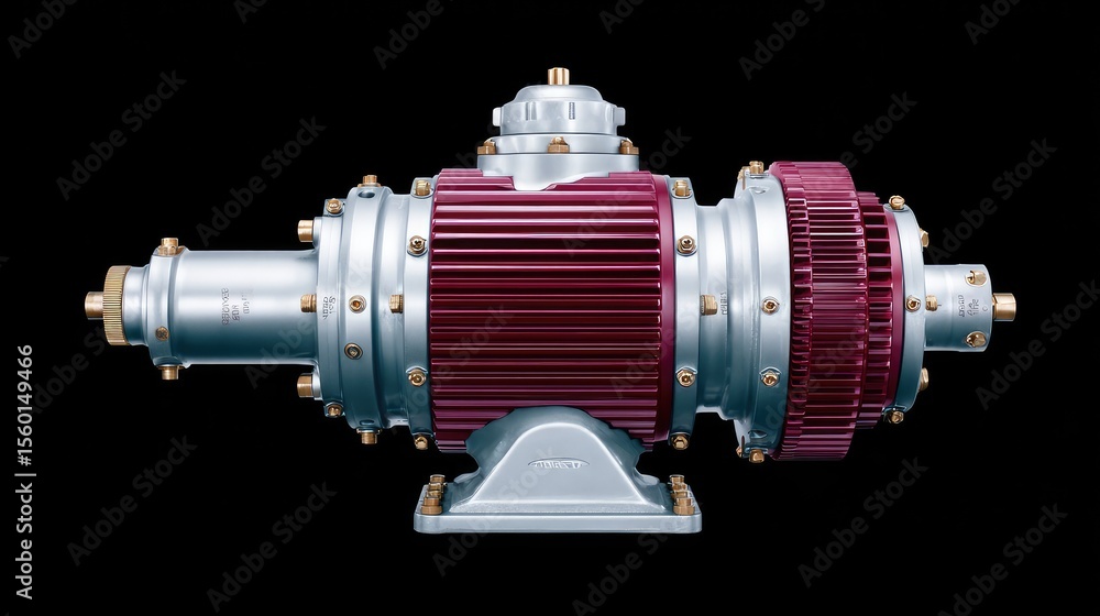 Aufkleber high-performance automotive supercharger with distinctive red and silver design for enhanced engine 