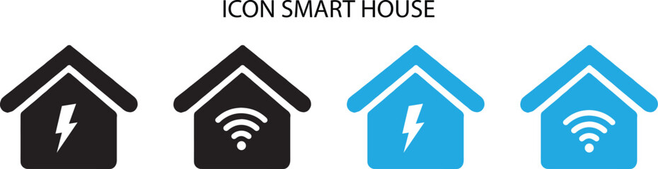 Set of smart home icons.
