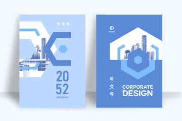 Business Report Cover Template – Geometric Layout