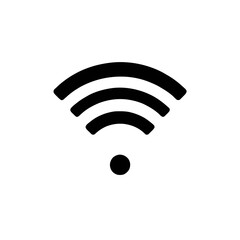 Flat WiFi icon with full signal strength