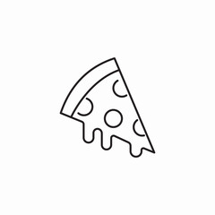 pizza slice icon sign vector