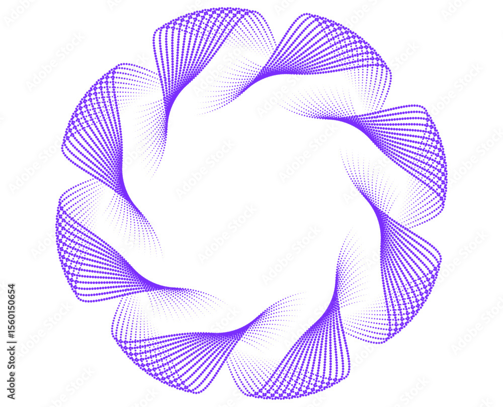 Poster vector illustration of an abstract flower design element wave lines guilloche curve line background 