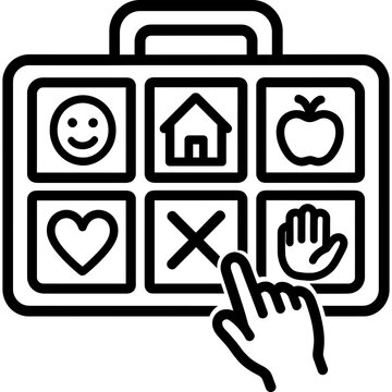 Communication board outline icon vector