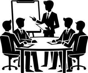 Obraz premium Business Meeting Presentation Icon