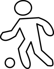 player icon with Football sports theme minimalist line icon