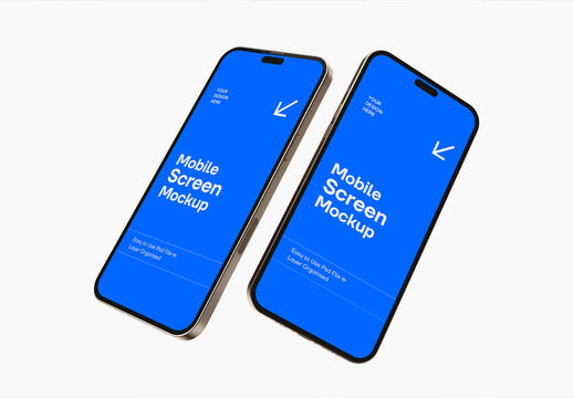 Mobile Screen Mockup PSD Template 
