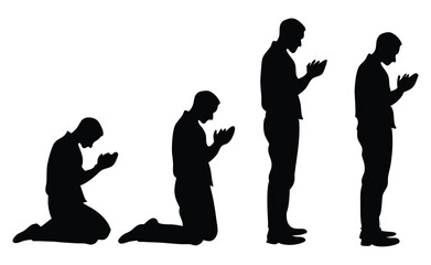 Stages of Prayer Silhouette Sequence