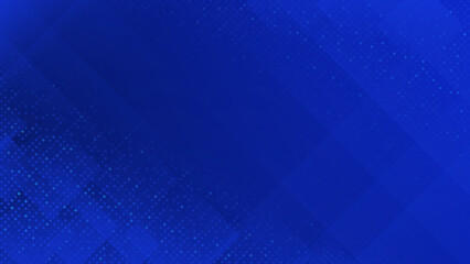Blue abstract geometric background with transparent objects and pattern of dots