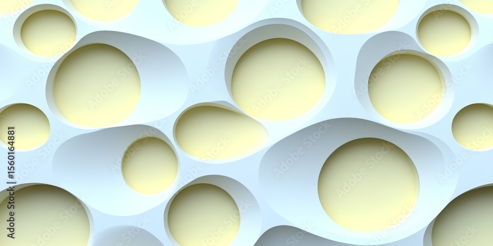 Poster abstract 3d wave texture with light yellow pattern and gradient colors background design