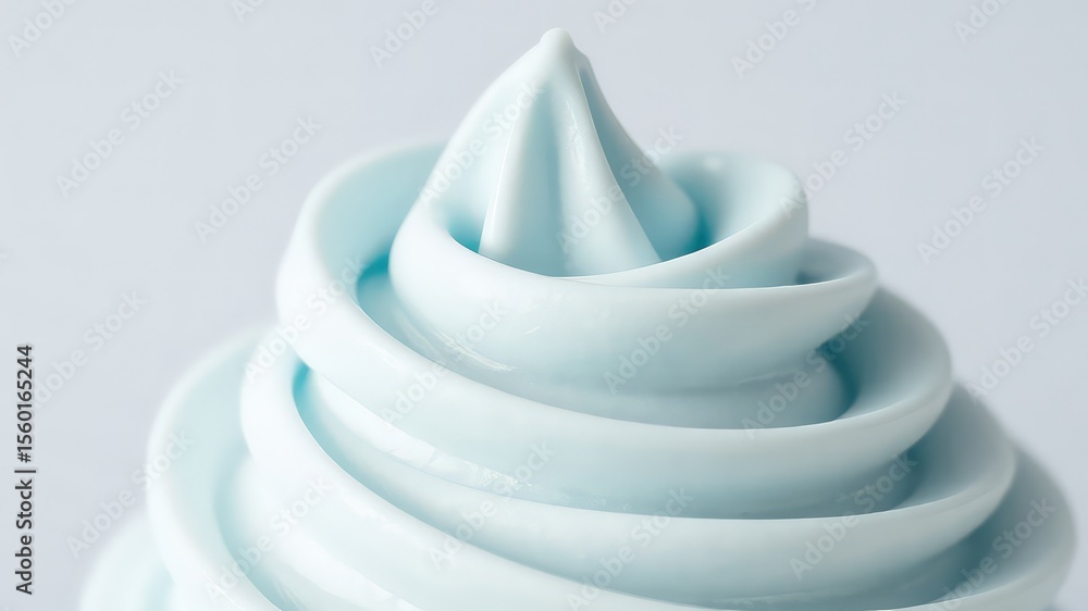 Aufkleber a swirl of soft blue delight close-up captures the captivating texture and smooth form of a frozen d