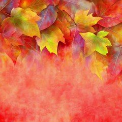 Stunning Autumn Landscape Featuring Brilliantly Colored Leaves, Perfect for Seasonal Art and Designs