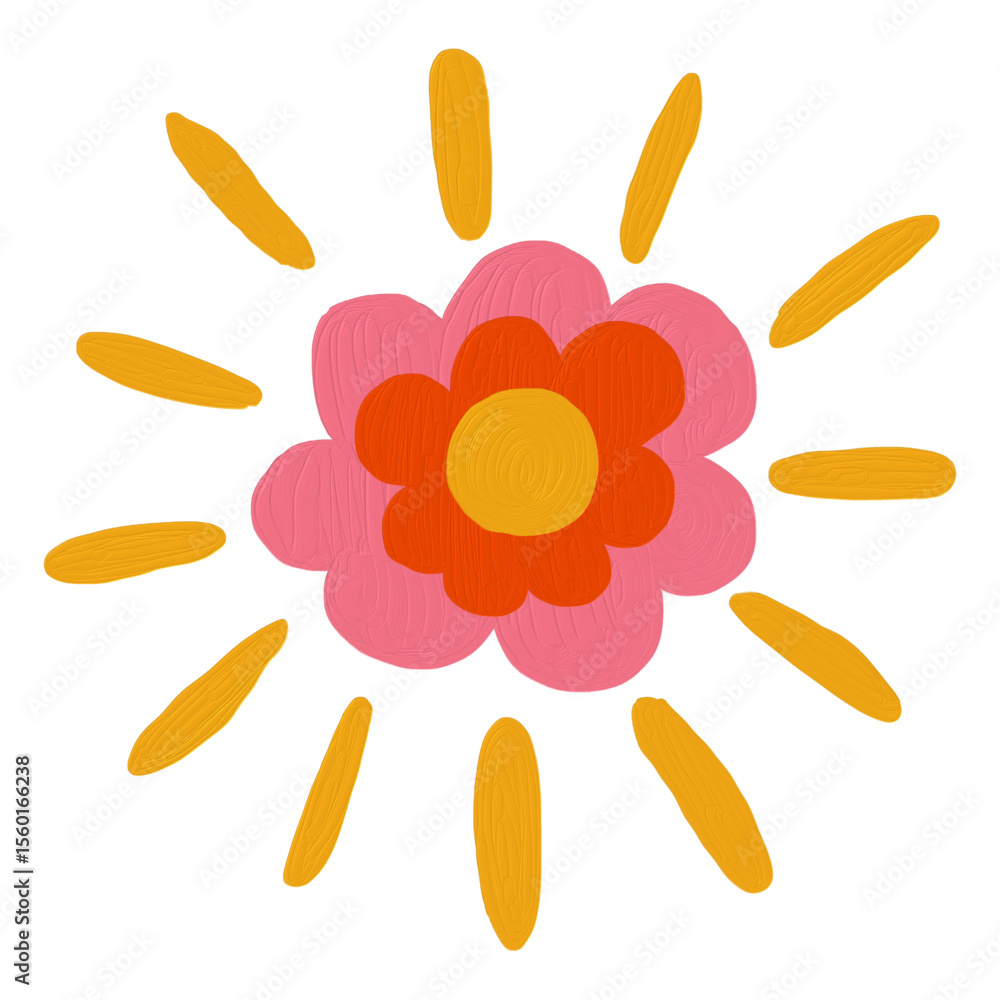 Fototapete the sun is the center. a simple background and a solid color make the image of the sun stand out wit