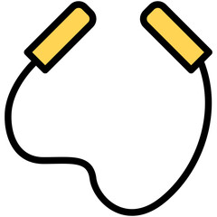 jump rope filled line icon