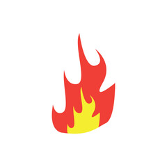 fire logo icon illustration flat